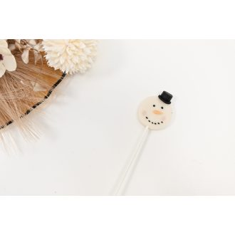 Marcipán nyalóka hóember